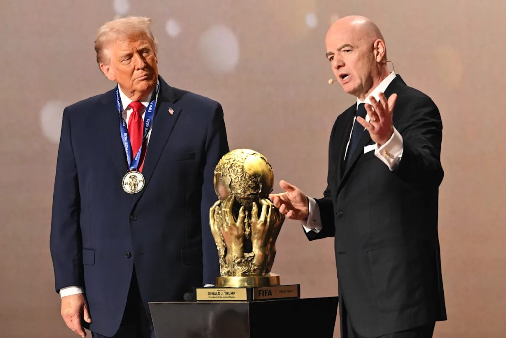 Trump awarded 1st FIFA Peace Prize by Gianni Infantino at 2026 World Cup draw